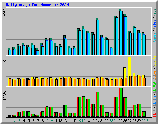 Daily usage for November 2024