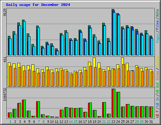 Daily usage for December 2024