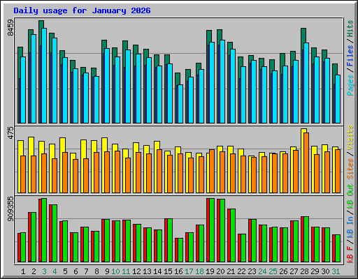 Daily usage for January 2026