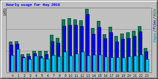 Hourly usage for May 2016