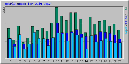 Hourly usage for July 2017