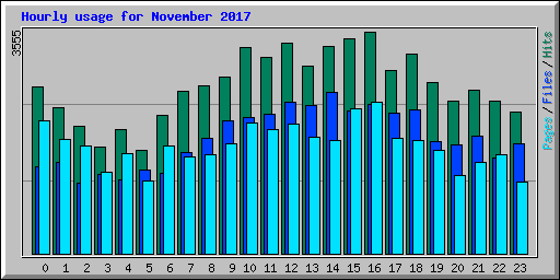 Hourly usage for November 2017