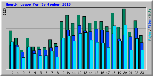 Hourly usage for September 2018