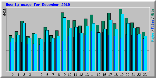 Hourly usage for December 2019