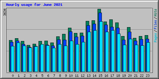 Hourly usage for June 2021