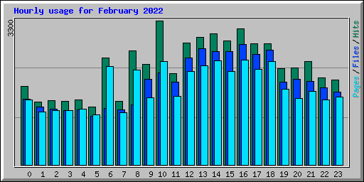 Hourly usage for February 2022