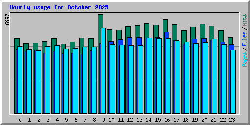 Hourly usage for October 2025