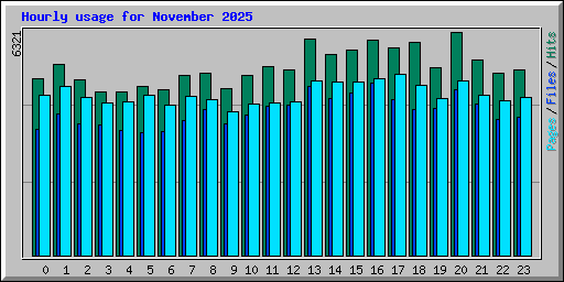 Hourly usage for November 2025