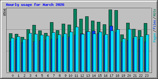 Hourly usage for March 2026